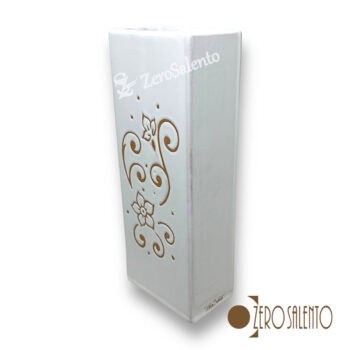 Vaschetta per Termosifone in Terracotta Ceramica bianca decoro a incisione - immagine 4