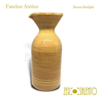 Brocca Bottiglia in Terracotta - Ceramica Fascino Antico giallo