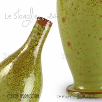 Oliera con salvagoccia in Terracotta finitura Decapè "La Rucula" - immagine 2