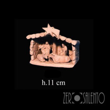 Presepe di Natale Capanna in Terracotta naturale con Sacra Famiglia T.054 - immagine 6