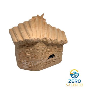 Presepe di Natale Capanna in Terracotta naturale con Sacra Famiglia T.050 - immagine 4