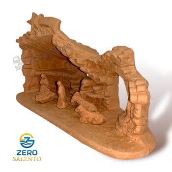 Presepe di Natale Capanna in Terracotta naturale con Sacra Famiglia T.053 - immagine 5