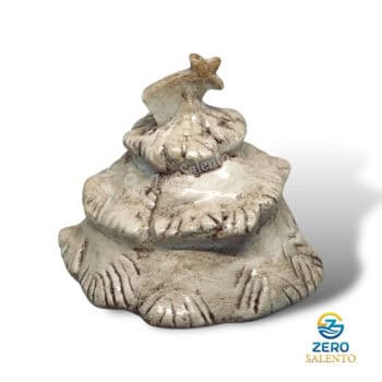 Presepe di Natale in Terracotta Capanna bianco anticato con Sacra Famiglia T.042 - immagine 2