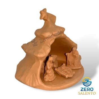 Presepe di Natale Capanna in Terracotta naturale con Sacra Famiglia T.055 - immagine 3