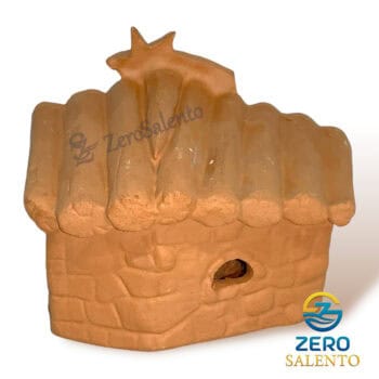 Presepe di Natale Capanna in Terracotta naturale con Sacra Famiglia T.056 - immagine 4