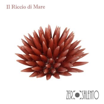 Riccio di mare del Salento in Terracotta colore Corallo Rosso