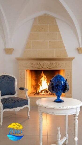 Pigna o Pumo in Terracotta cm25 Blu Persiano - Ceramica del Salento - immagine 3