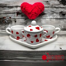 Set Caffè - Zuccheriera e Vassoio Cuore San Valentino by ZeroSalento 1
