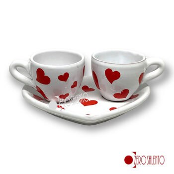 Tazzina da Caffè con Cuori in Terracotta - immagine 3