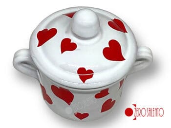 Zuccheriera con Cuori in Terracotta - immagine 3