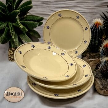 Piatto Fondo cm29 in Terracotta - Ceramica decoro Stelle