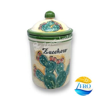 Barattolo Spezie  Sale - Caffè - Zucchero in Terracotta decorato a mano Ficodindia - immagine 3