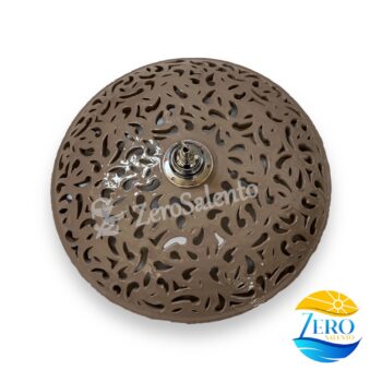 Piatto luce per lampada a soffitto in terracotta intagliato a foglie Fango TERIL34.FA - immagine 2