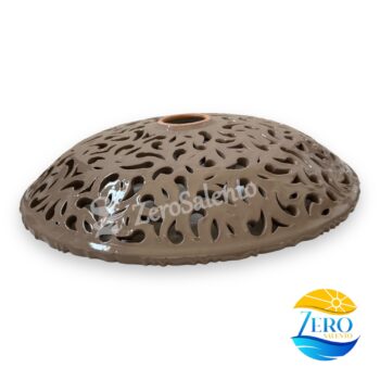Piatto luce per lampada a soffitto in terracotta intagliato a foglie Fango TERIL34.FA - immagine 4