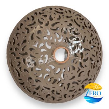 Piatto luce per lampada a soffitto in terracotta intagliato a foglie Fango TERIL34.FA - immagine 3