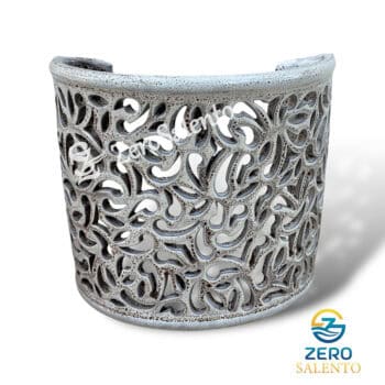 Lampada applique mezzaluna intaglio a volute da parete anticata TERIL51.antbi - immagine 3