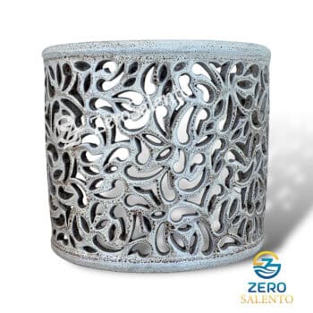 Lampada applique mezzaluna intaglio a volute da parete anticata TERIL51.antbi