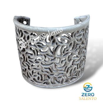 Lampada applique mezzaluna intaglio a volute da parete anticata TERIL51.antbi - immagine 2