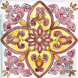 Mattonella Maiolica Salentina colore rosso Termaiol13