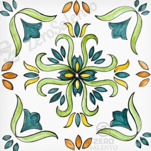 Mattonella Maiolica Salentina colore verde Termaiol22