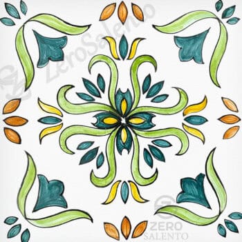 Mattonella Maiolica Salentina colore verde Termaiol22