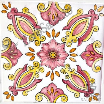 Mattonella Maiolica Salentina colore rosso Termaiol23