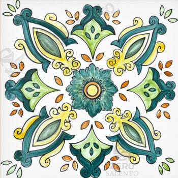 Mattonella Maiolica Salentina colore verde Termaiol26