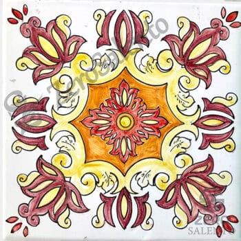 Mattonella Maiolica Salentina colore rosso Termaiol27