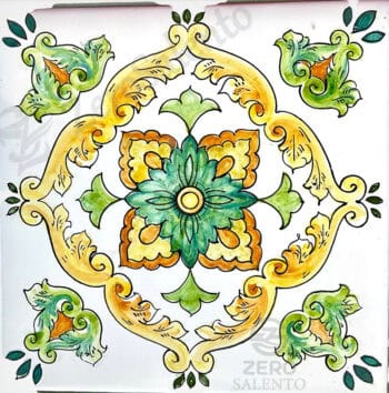 Mattonella Maiolica Salentina colore verde Termaiol32