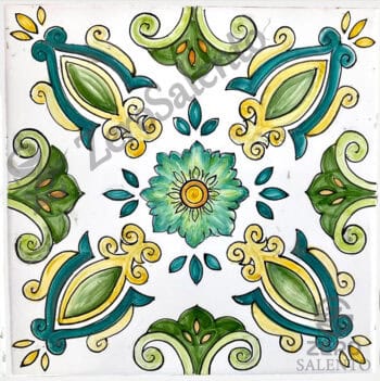 Mattonella Maiolica Salentina colore verde Termaiol04