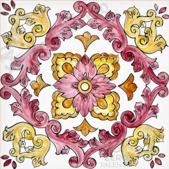 Mattonella Maiolica Salentina colore rosso Termaiol48