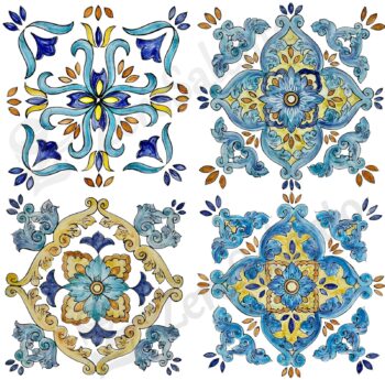 Mattonella Maiolica Salentina colore blu Termaiol03 - immagine 2