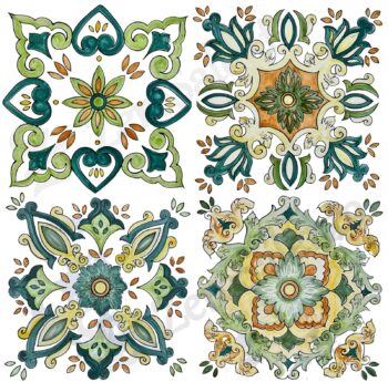 Mattonella Maiolica Salentina colore verde Termaiol08 - immagine 2