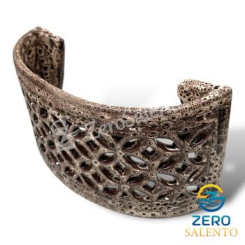 Applique terracotta intaglio a farfalla smaltata anticata Teril12.ant - immagine 4