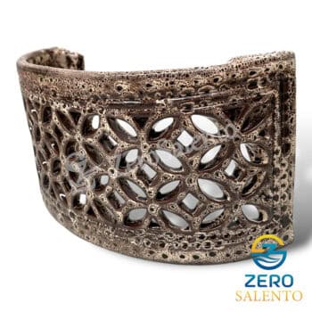 Applique terracotta intaglio a farfalla smaltata anticata Teril12.ant - immagine 2