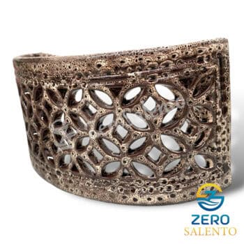 Applique terracotta intaglio a farfalla smaltata anticata Teril12.ant - immagine 5