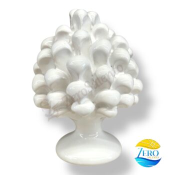 Pigna Siciliana in Terracotta colore bianco - Ceramica del Salento