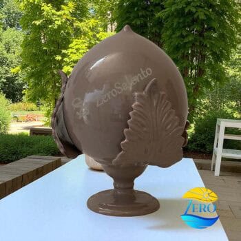 Pigna o Pumo in Terracotta cm 30 colore tortora- Ceramica del Salento - immagine 3