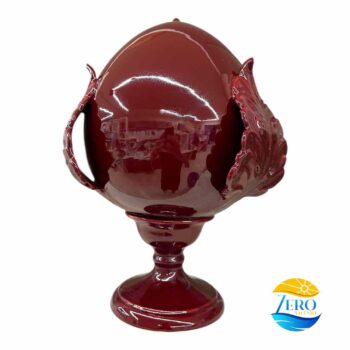 Pigna o Pumo in Terracotta cm 30 colore bordò- Ceramica del Salento - immagine 4