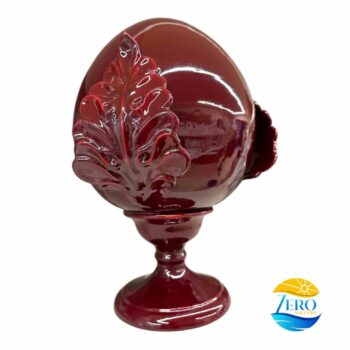 Pigna o Pumo in Terracotta cm 30 colore bordò- Ceramica del Salento - immagine 2