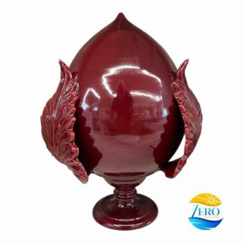 Pigna o Pumo in Terracotta cm 30 colore bordò- Ceramica del Salento