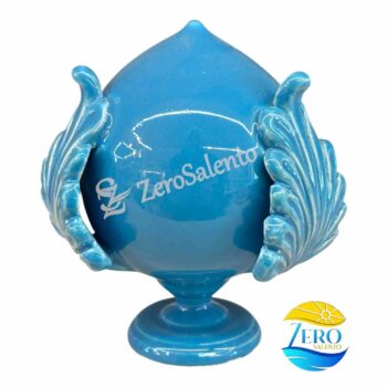 Pigna o Pumo in Terracotta celeste - Ceramica del Salento - immagine 2