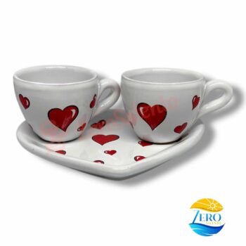 Novità - Tazzine da Caffè e sotto piatto Cuore in Terracotta - immagine 4