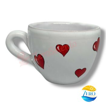 Novità - Tazzina da Caffè con Cuori in Terracotta - immagine 2