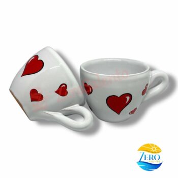 Novità - Tazzina da Caffè con Cuori in Terracotta - immagine 3