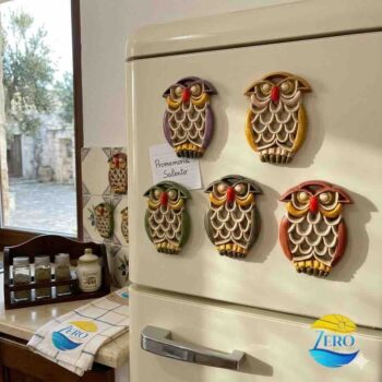 Calamita Civetta portafortuna in Terracotta - immagine 3