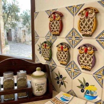 Calamita Civetta portafortuna in Terracotta - immagine 2