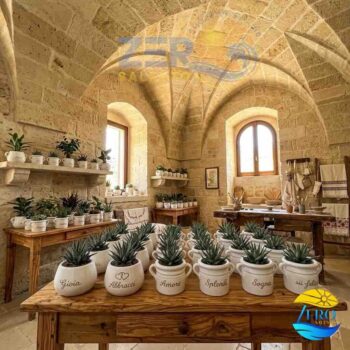 Vaso Porta piantina Artigianale con manici e incisione - immagine 3