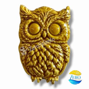 Calamite Artigianali "Gufo Portafortuna" in Ceramica di Puglia