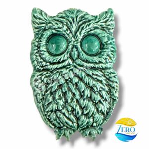 Calamite Artigianali "Gufo Portafortuna" in Ceramica di Puglia